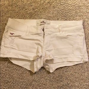 White Hollister Jean Shorts